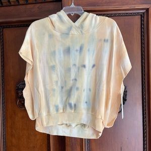 YFB Young Fabulous & Broke Yellow & Blue Tie Dye Hoodie NWT